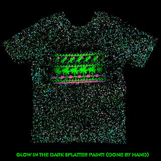 Surf N' Sun - 1980's Splatter Glow Black Tee