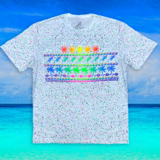 Surf N' Sun - Summer Splatter White Glow Tee