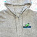 Beach Patrol - Full Zip Hoodie Heather Oatmeal