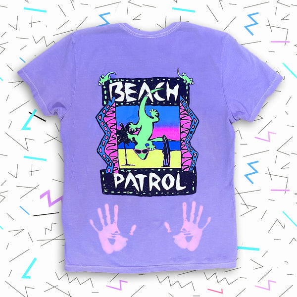 1989 Gecko Beach Patrol - Purple to Pink Hyper Tee