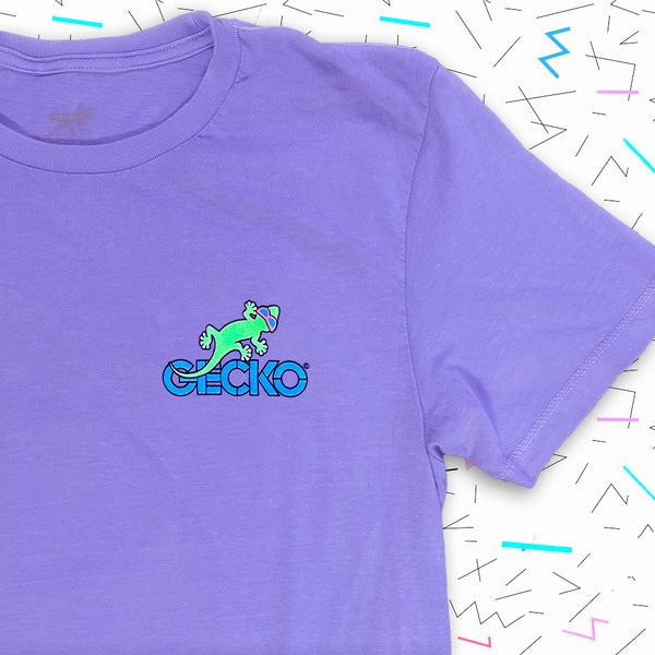 1989 Gecko Beach Patrol - Purple to Pink Hyper Tee