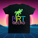 1980's Art Gecko - KIDS Black Tee