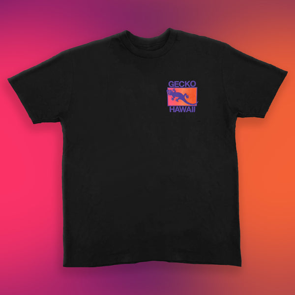 Neon Drift -  Tequila Sunset Black Tee