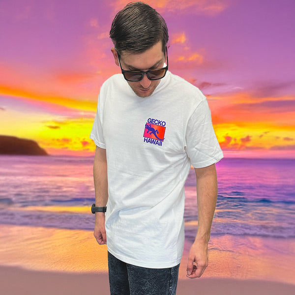 Neon Drift -  Tequila Sunset White Tee