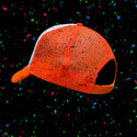 Glow-In-The-Dark Splatter Neon Orange Trucker Hat (LIMITED)