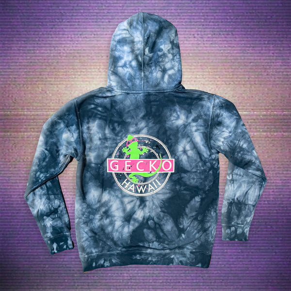 Gecko Vinyl 1980 Navy Blue Tie Dye Hoodie
