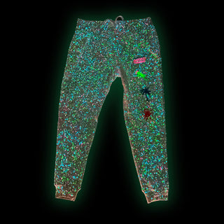 GLOW SUMMER SPLATTER White Joggers Limited Edition