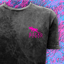 Gecko High Lighter Black Acid Wash Tee