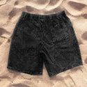 1980's Surfer Style Black Acid Wash Cotton Shorts