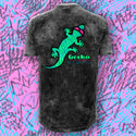 Gecko High Lighter Black Acid Wash Tee