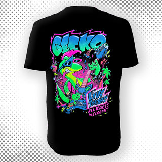 Gecko X Simko - All Rages - Black Tee