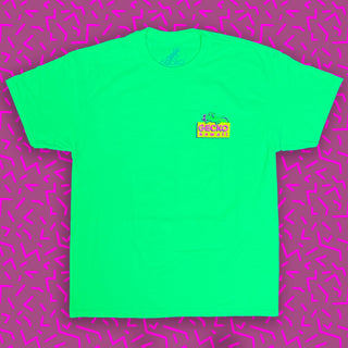 Bootleg Beach Postcard '89 - 1980's Neon Green