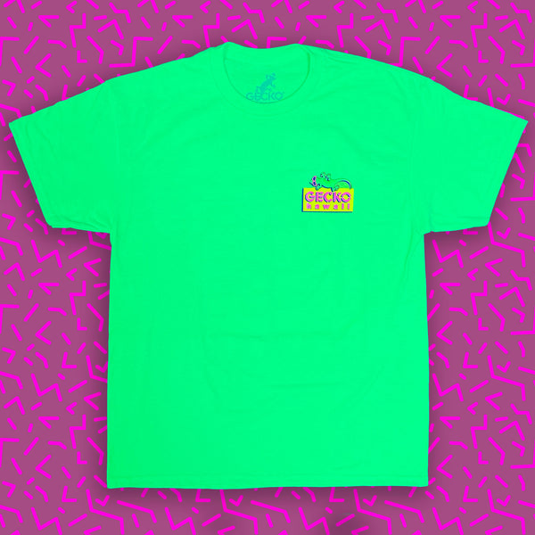 Bootleg Beach Postcard '89 - 1980's Neon Green