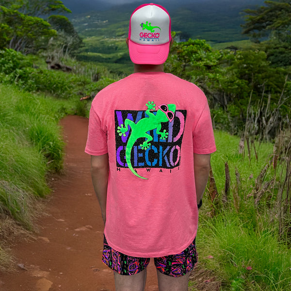 1990 Wild Gecko - Heather Neon Pink Punch