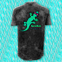 Gecko High Lighter Black Acid Wash Tee