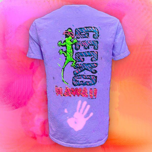 1988 Gecko Mania - HyperFlash Purple-to-Pink Tee
