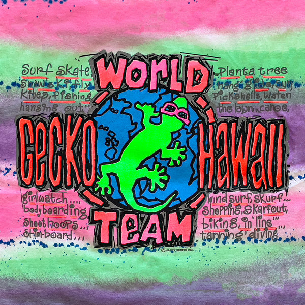 Gecko Earth Day - Secret 1980s Hand-Painted Retro Tee
