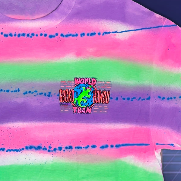 Gecko Earth Day - Secret 1980s Hand-Painted Retro Tee