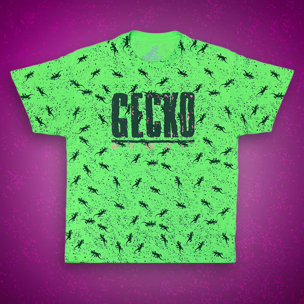 Neon Green Forever Gecko Puffed Lava Tee