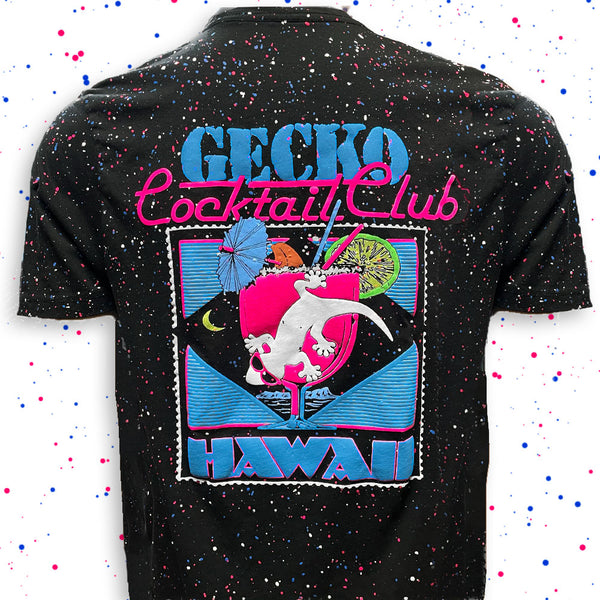 Gecko Cocktail Club - Secret Glow In The Dark Red/White/Blue Splatter