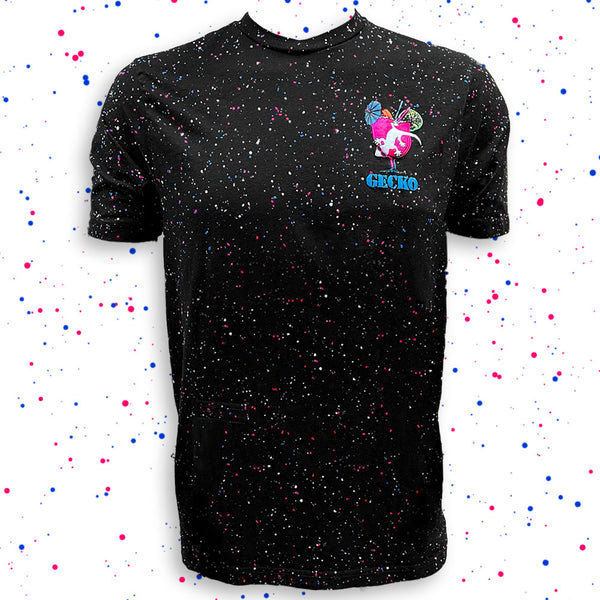 Gecko Cocktail Club - Secret Glow In The Dark Red/White/Blue Splatter