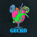 Gecko Cocktail Club Black Beach Tee