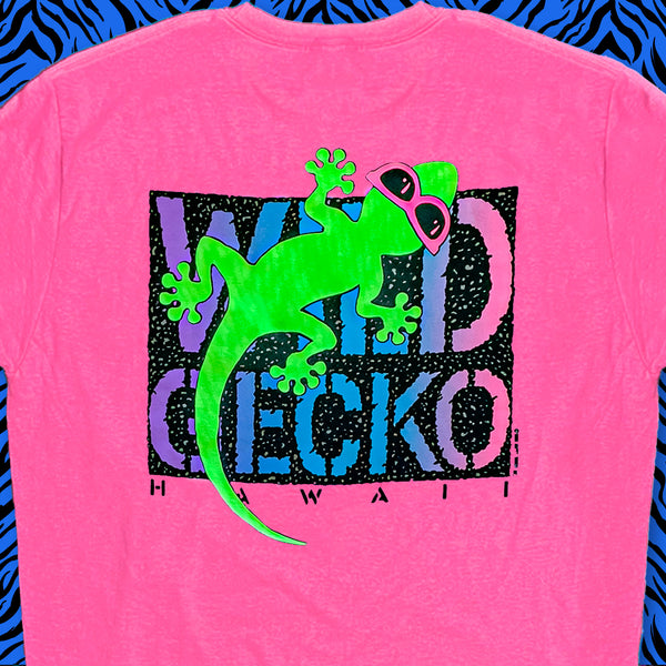 1990 Wild Gecko - Heather Neon Pink Punch