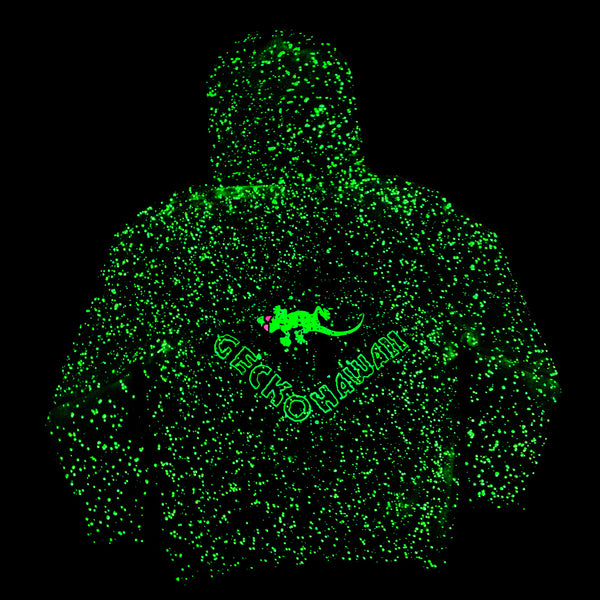 Gecko Space Dust Glow-In-The-Dark Limited Edition Splatter Hoodie