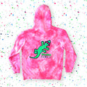 Gecko High Lighter - Neon Pink Tie Dye Hoodie