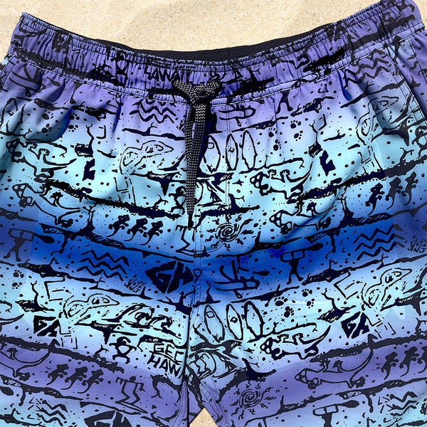 Gecko Wall Mint/Blue/Purple Multiverse Shorts