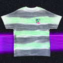 1989 Gecko Graffiti Hand-Painted Beach Style Tee - Green