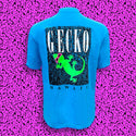 Gecko Marble - 1980s Neon Blue Razz (SINGLE STITCH NECK TEE)