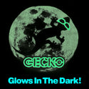 Gecko Super Moon Black Acid Wash Tee - Glow In The Dark