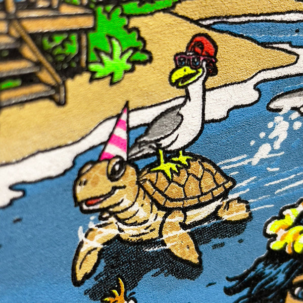 Original Party Animal: 1980's Soft Blue Tee