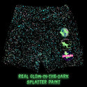 Hand Splattered Gecko Walk Shorts - Glow In The Dark