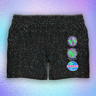Hand Splattered Gecko Walk Shorts - Glow In The Dark
