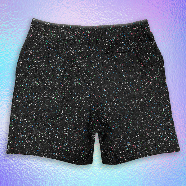 Hand Splattered Gecko Walk Shorts - Glow In The Dark