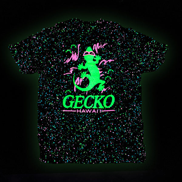 1988 Space Gecko Glow In The Dark SPLATTER TEE - Limited 2025 Edition