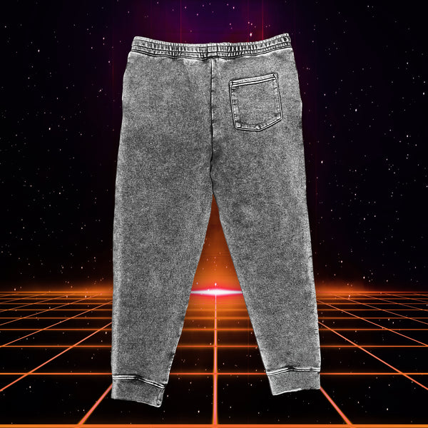 1980's Black Acid Wash Sweat Pants Premium Fleece