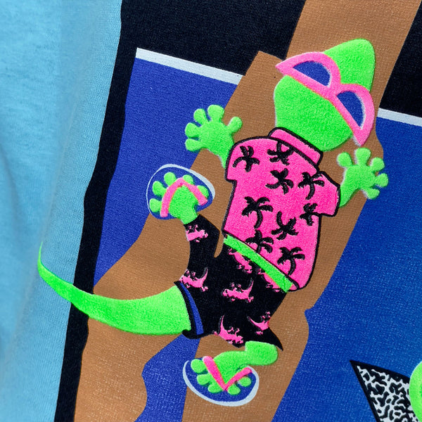1988 Gecko In Paradise - Neon Blue Tee