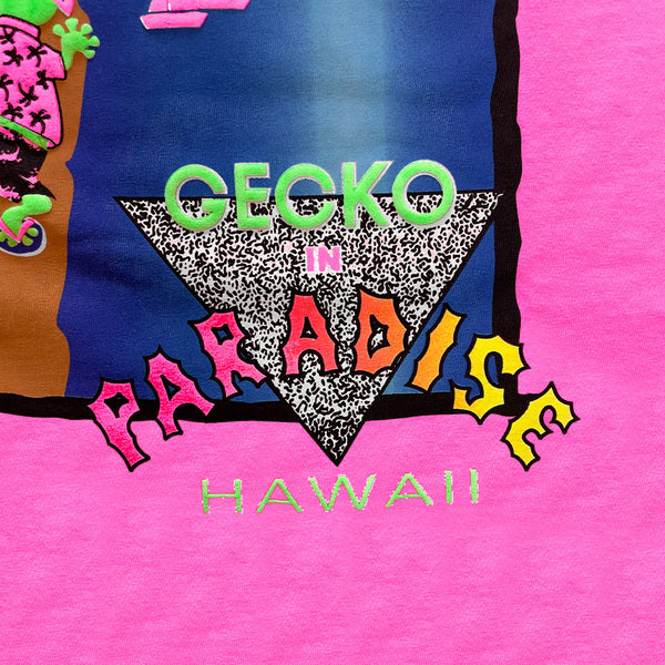 1988 Gecko In Paradise 1980s Pink (Single Stitch) Tee