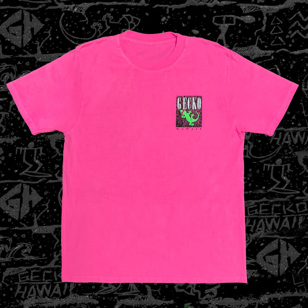 1987 Gecko Marble Hot Pink Neon Pigment Tee