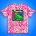Max Gecko - 1980's Sponge Paint Neon Pink GITD Tee (Limited Edition)