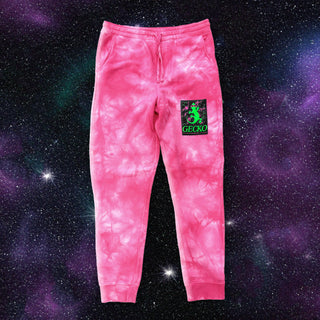 Space Gecko Pink Tie Dye Sweats