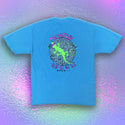 1988 Primitive Gecko - 1980s Neon Blue Razz Single Stitch Tee