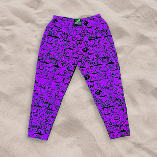 Deep Purple Gecko Wall '90's Beach Pants