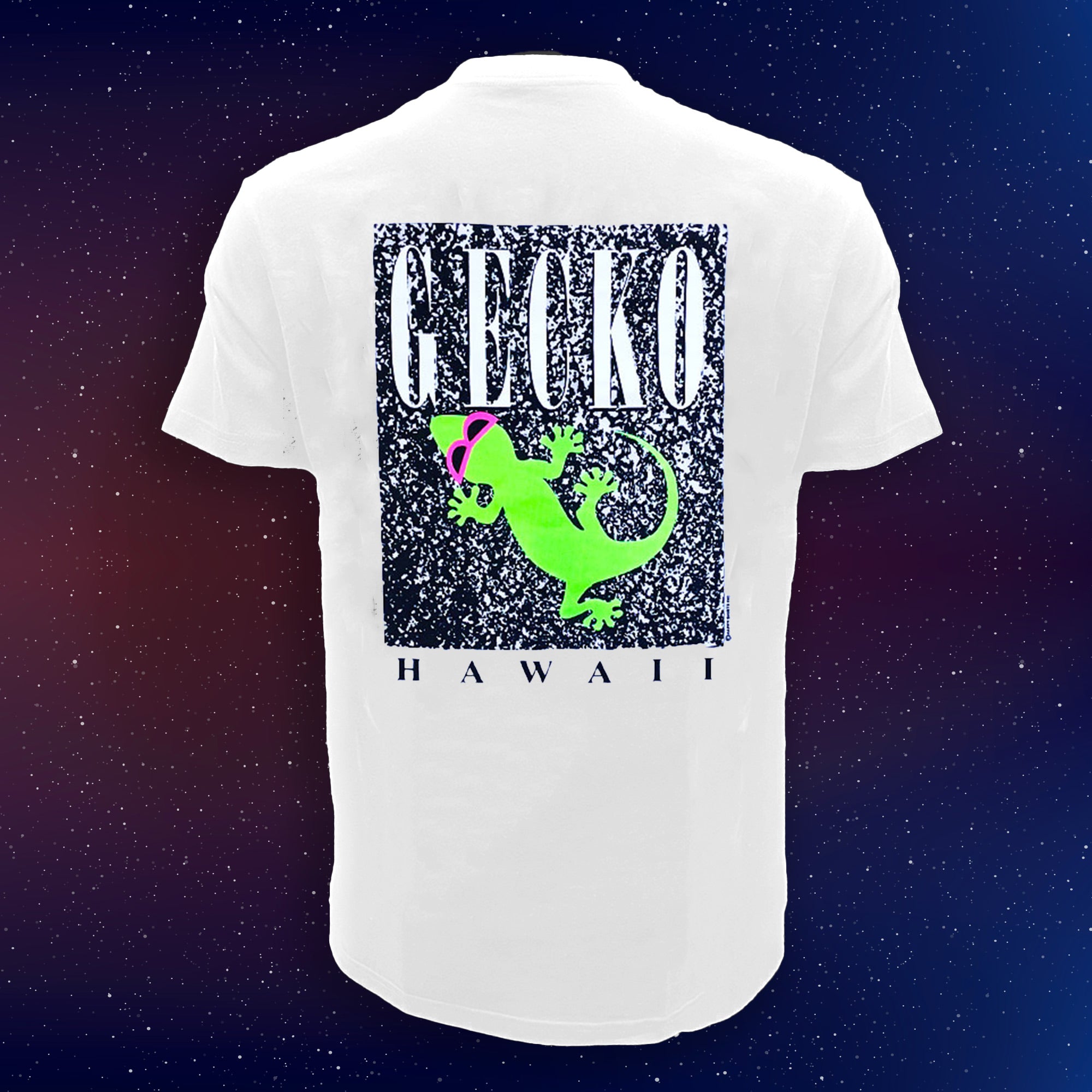 Gecko Marble - White Cotton Radstrike Tee | Gecko Hawaii