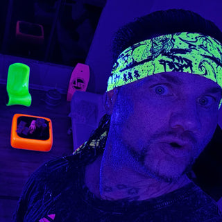 RiFF RaFF x Gecko Reversible Headband "YELLOW SHOCK/ORANGE SHOCK"