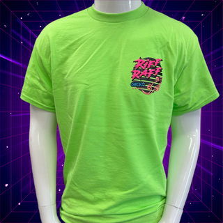 Riff Raff Circle- Neon Green tee