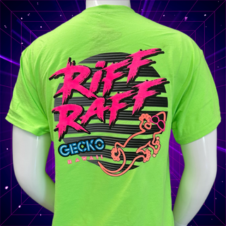 Riff Raff Circle- Neon Green tee
